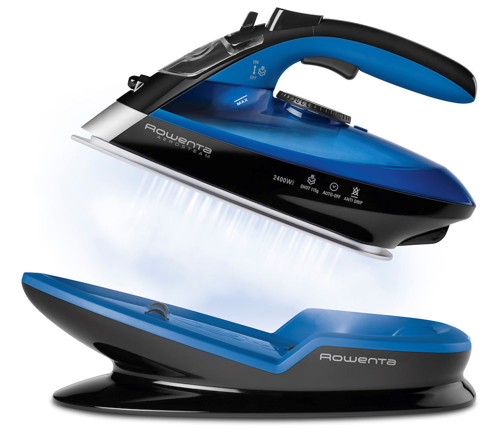 ROWENTA FERRO VAP. S.FILO 2400W PIAST.STEAMGLIDE NERO/BLU DE5010