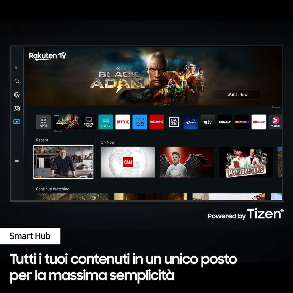 SAMSUNG TV LED 43"CRYSTAL UHD 4K DVBT2/S2 SMART TIZEN mod. UE43CU7090UX ZT