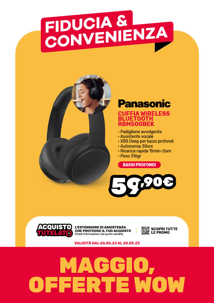 CUFFIA PANASONIC WRLSS-BT mod.RBM500