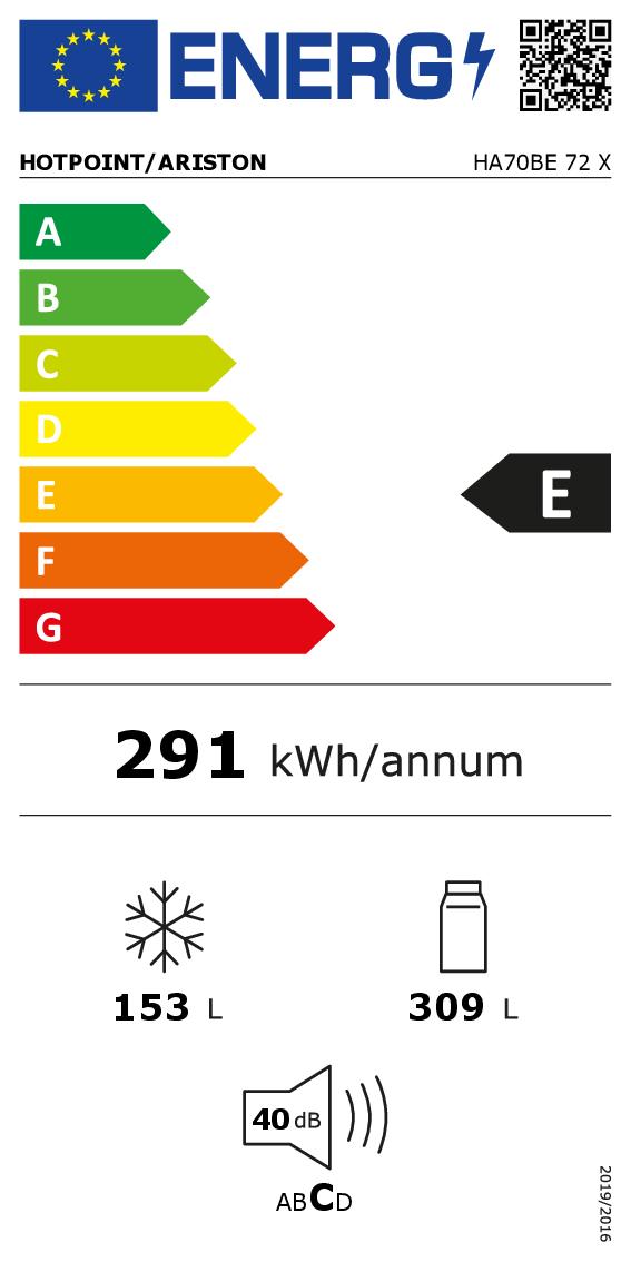 HOTPOINT - ARISTON FRIGO COMBINATO mod. HA70BE72X