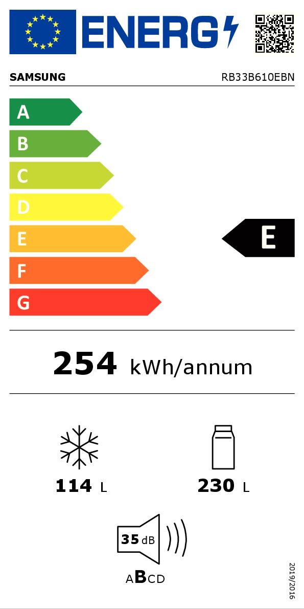 SAMSUNG COMBI 344LT CE.E NOFROST INVERTER BLACK mod. RB33B610EBN