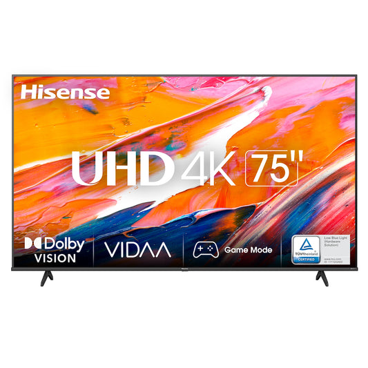 HISENSE TV LED 75"UHD 4K HDR10+ DVBT2/S2 SMART VIDAA mod. 75A69K