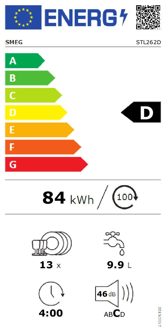 SMEG LAVAST.SC/TOT.60CM 13COP CE.D INVERTER SLIDING mod. STL262D