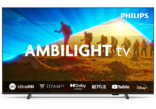 PHILIPS TV LED 43"UHD 4K DVBT2/S2 SMART TITAN AMBILIGHT mod. 43PUS8009