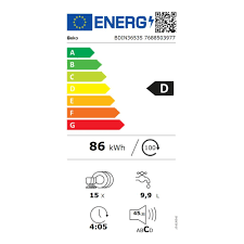 BEKO LAVAST.SC/TOT.60CM 15COP CE.D 3CEST. 6PROG. mod. BDIN36535