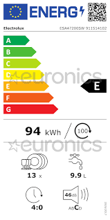 ELECTROLUX LAVAST.13COP CE.E 8PROG. INVERTER BIANCO mod. ESA47200SW