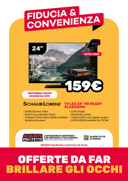 SCHAUB LORENZ TV LED 24"HD SL2455HS